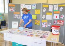 One of our volunteers selling cards at a recent event